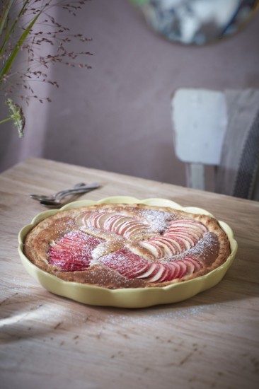 Tortatálca, kerámia, 31 cm, Vanilla, "Madeleine" - Emile Henry