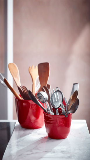 Konyhai eszköztartó, kerámia, 13 x 12 cm, Burgundy - Emile Henry