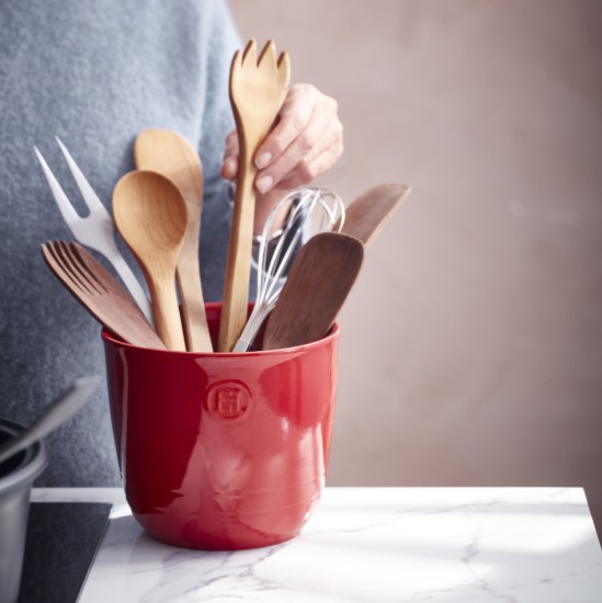 Konyhai eszköztartó, kerámia, 17 x 16,5 cm, Burgundy - Emile Henry