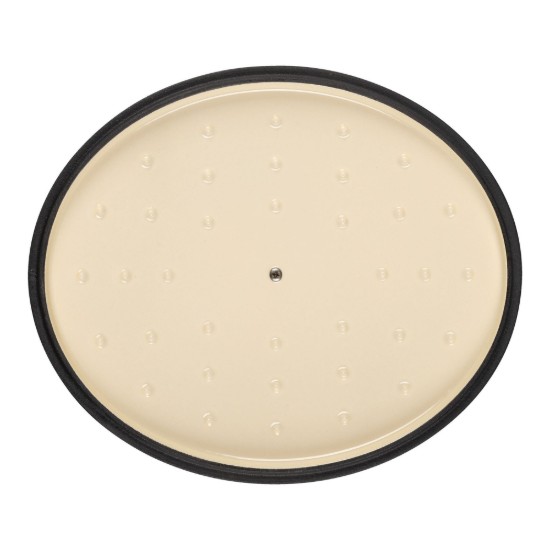 Cocotte ovális főzőedény, öntöttvas, 33 cm / 6 L, "Bellamonte", Fekete - Ballarini