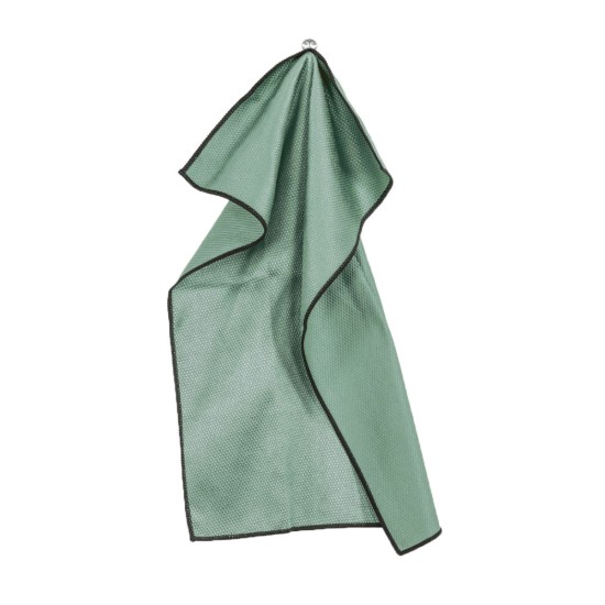 Üveg szárítókendő, mikroszálas, 40 x 60 cm, "Essential", Green Stone - Tiseco