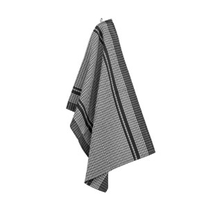 4 konyhai törlő készlet, 50 x 70 cm-es "Waffle", fekete - Tiseco