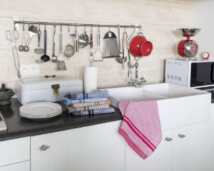 4 konyhai törlő készlet, 50 x 70 cm-es "Waffle", fekete - Tiseco