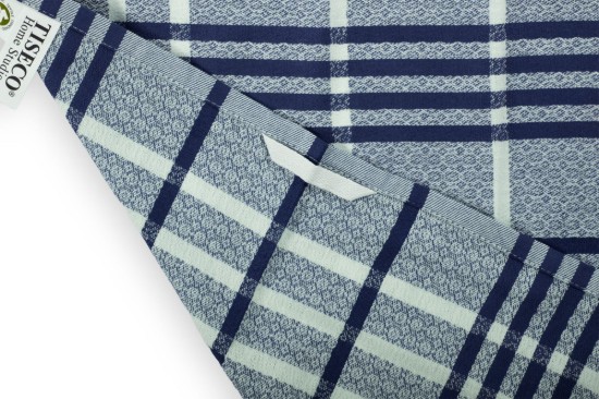 3 konyhai törölközőből álló készlet, organikus pamut, 50 x 70 cm, kék - Tiseco