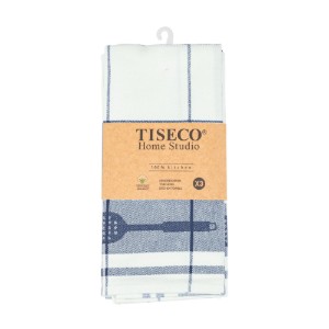 3 konyhai törölközőből álló készlet, pamut, 50 x 70 cm, "Pharao", sötétkék - Tiseco