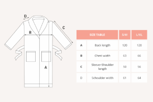 Uniszex fürdőköpeny, zseníliából, H120cm, S/M, "Rocher", Grey - Tiseco