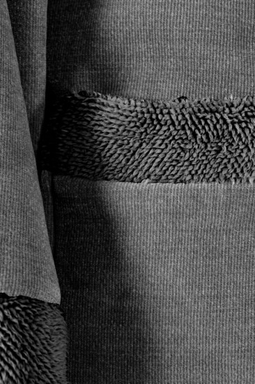 Uniszex fürdőköpeny, zseníliából, H120cm, S/M, "Rocher", Grey - Tiseco