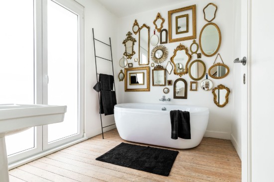 Fürdőlepedő, pamut, 50x100cm, "Riva", Black - Tiseco