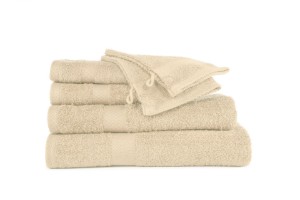 Fürdőtörlő, pamut, 100 x 150 cm, "Riva", Sand - Tiseco