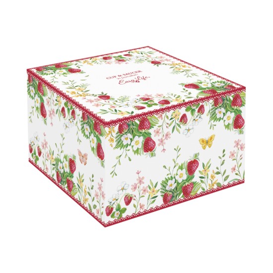 Teáscsésze csészealjjal, porcelán, 240 ml, "Jardin des Fraises" - Easy Life