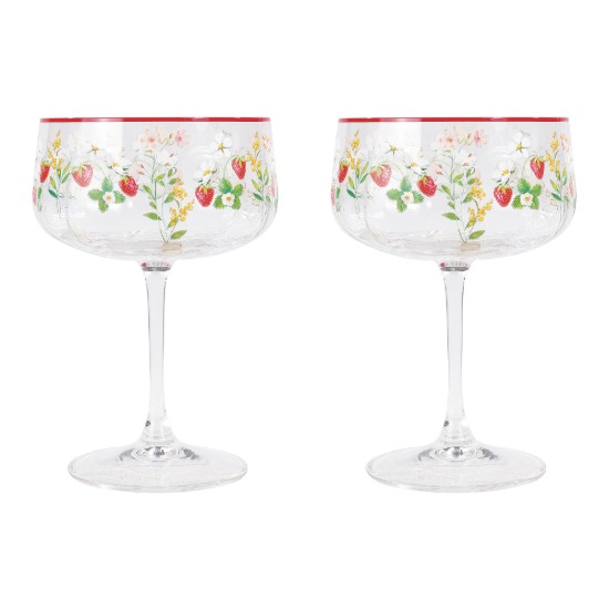 2 darabos pezsgőspohár készlet, 250ml, üvegből, "Jardin des Fraises" - Easy Life
