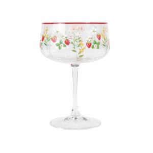 2 darabos pezsgőspohár készlet, 250ml, üvegből, "Jardin des Fraises" - Easy Life