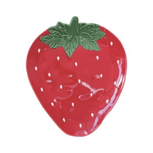 Eper alakú tál, porcelán, 25,5 x 21 cm, "Jardin des Fraises" - Easy Life
