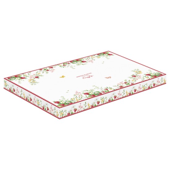 Tálalótál, porcelánból, 36 x 25 cm, "Jardin des Fraises" - Easy Life