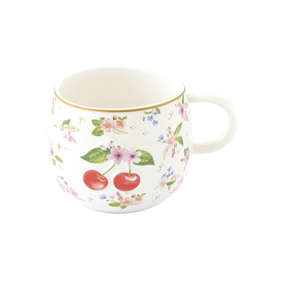 Porcelán bögre, 400ml, dombornyomott mintával, "Fancy Fruit" - Easy Life