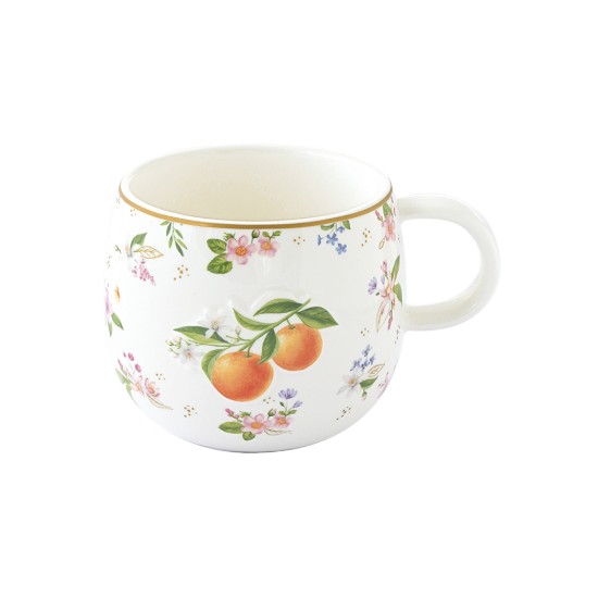 Porcelán bögre, 400ml, dombornyomott mintával, "Fancy Fruit" - Easy Life