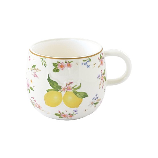 Porcelán bögre, 400ml, dombornyomott mintával, "Fancy Fruit" - Easy Life