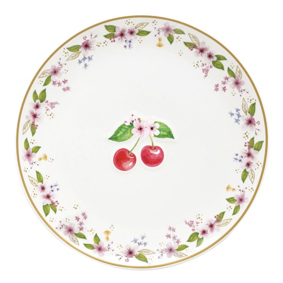 2 darabos porcelántányér-készlet, dombornyomott mintával, 16 cm, "Fancy Fruit" - Easy Life