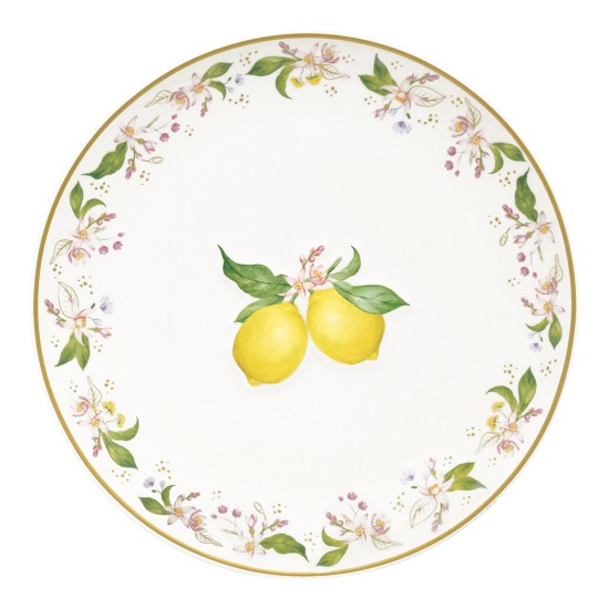 2 darabos porcelántányér-készlet, dombornyomott mintával, 16 cm, "Fancy Fruit" - Easy Life