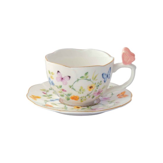 2 kávécsésze csészealjjal, porcelán, 120 ml, "Dancing Butterflies" - Easy Life