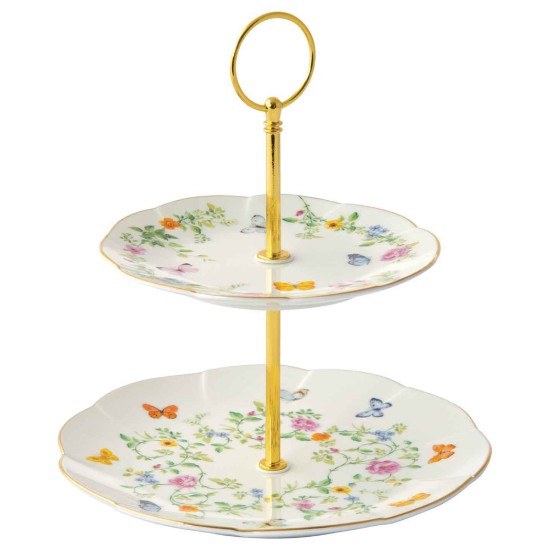 2 szintes tortatálaló állvány, porcelán, 16 / 21 cm, "Dancing Butterflies" - Easy Life