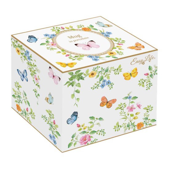 Porcelán, bögre, 350 ml, "Dancing Butterflies" - Easy Life