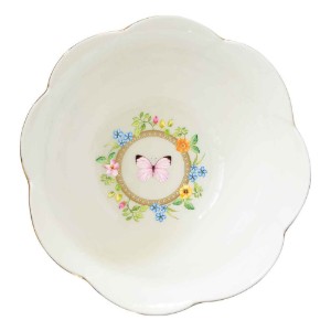 Porcelán, tál, 16 cm, "Dancing Butterflies" - Easy Life