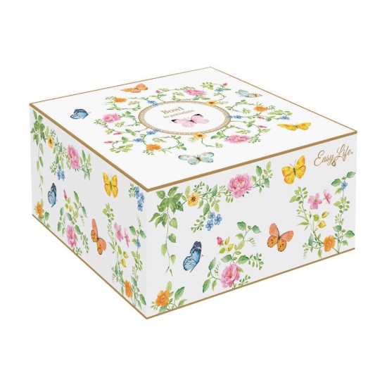 Porcelán, tál, 16 cm, "Dancing Butterflies" - Easy Life