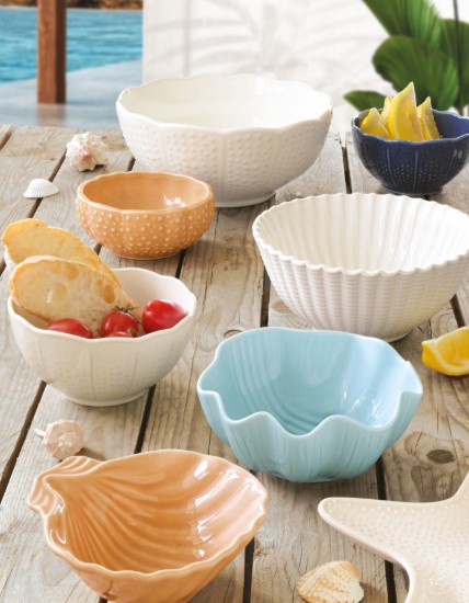 Tál, porcelán, 13 cm, "Coquillages" - Easy Life