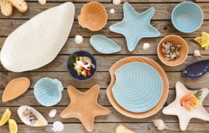 Porcelántányér, 21 cm, "Coquillages" - Easy Life