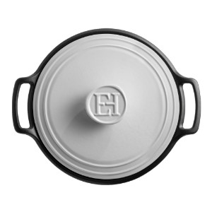 Kerámia Cocotte főzőedény, 31cm/5.5L, "Sublime +", White&Slate - Emile Henry