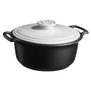 Kerámia Cocotte főzőedény, 33cm/6.5L, "Sublime +", White&Slate - Emile Henry