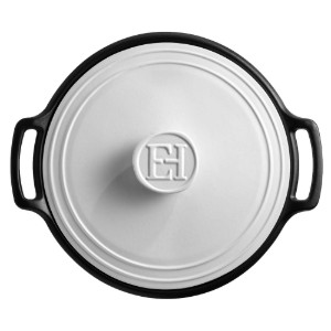 Kerámia Cocotte főzőedény, 33cm/6.5L, "Sublime +", White&Slate - Emile Henry