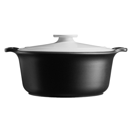 Kerámia Cocotte főzőedény, 33cm/6.5L, "Sublime +", White&Slate - Emile Henry
