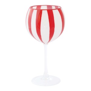 Gin pohár, kézzel festett, üvegből készült, 500 ml, "Twist&Match", Red - Easy Life