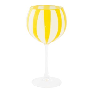 Gin-pohár, kézzel festett, üvegből készült, 500 ml, "Twist&Match", Yellow - Easy Life