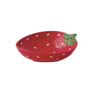 Eper alakú tál, porcelán, 22 x 18,5 cm, "Jardin des Fraises" - Easy Life