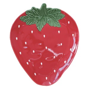 Eper alakú tál, porcelán, 30,5 x 25,5 cm, "Jardin des Fraises" - Easy Life