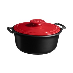 Kerámia Cocotte főzőedény, 28,5 cm/4 l, "Sublime +", Burgundy - Emile Henry