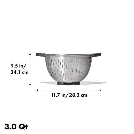 Szűrőedény, rozsdamentes acél, 24,5 cm, "Good Grips" - OXO