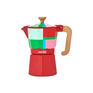 Eszpresszófőző, alumínium, 290 ml, "Venice Utopian Lines", piros - La Cafetiere