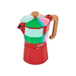 Eszpresszófőző, alumínium, 290 ml, "Venice Utopian Lines", piros - La Cafetiere