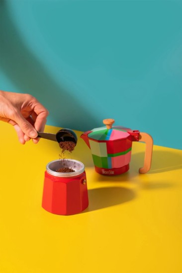 Eszpresszófőző, alumínium, 290 ml, "Venice Utopian Lines", piros - La Cafetiere