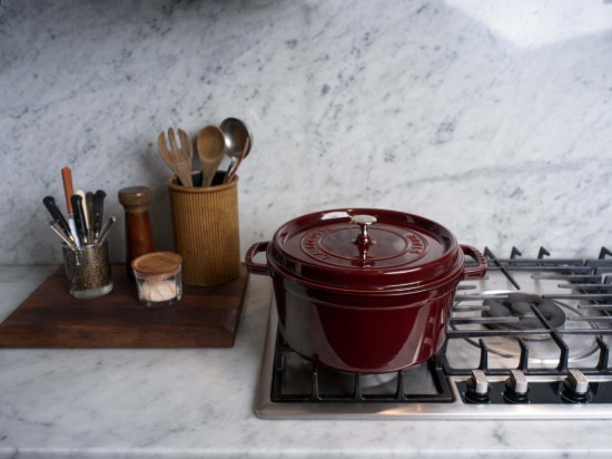 Cocotte főzőedény, öntöttvas, 28 cm/6.7L, Grenadine - Staub