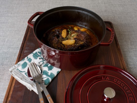 Cocotte főzőedény, öntöttvas, 28 cm/6.7L, Grenadine - Staub