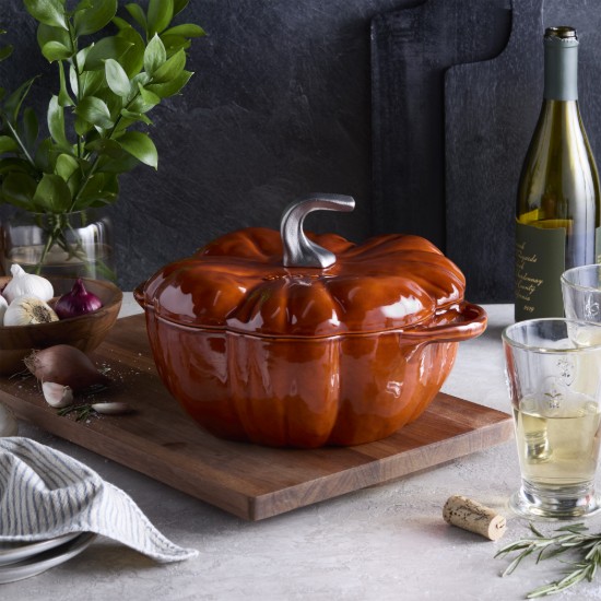 Staub - Pumpkin Cocotte fazék, öntöttvas, 24cm/3,45L, Cinnamon