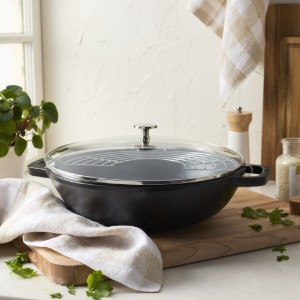 Wok serpenyő, öntöttvas, 30cm, Black - Staub