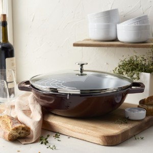 Wok serpenyő, öntöttvas, 30cm, Grenadine - Staub