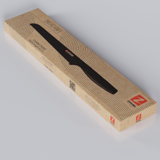 Kenyérvágó kés, rozsdamentes acél, 20 cm - Zokura