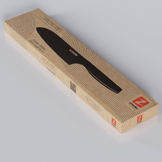 Santoku kés, rozsdamentes acél, 18 cm - Zokura
